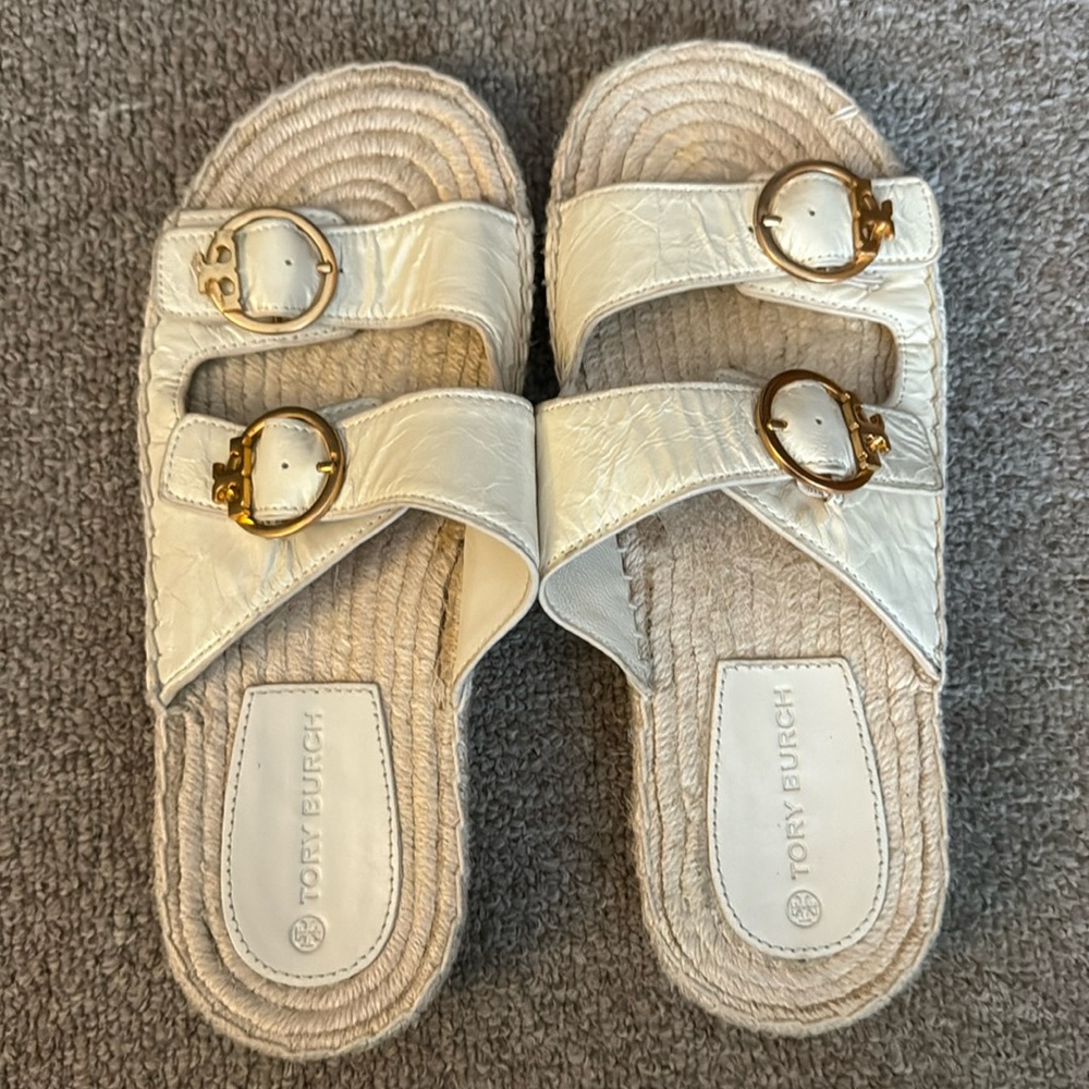 Women’s Gently Used Tory Burch Selby Espadrille Slide Sandals